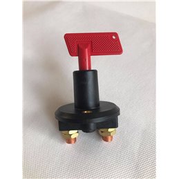 Battery isolator with key