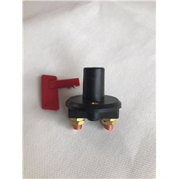 Battery isolator with key