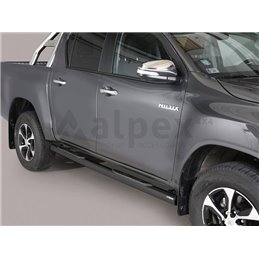 Misutonida Side Bar - with plastic steps, 76 mm - black - Hilux D/C 2016-