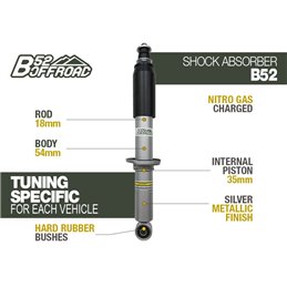 B52 OFFROAD SHOCK FOR ISUZU D-MAX FROM 2012 FRONT