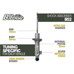 B52 OFFROAD SHOCK FOR MITSUBISHI L200 FROM 2005 TO 2015 FRONT