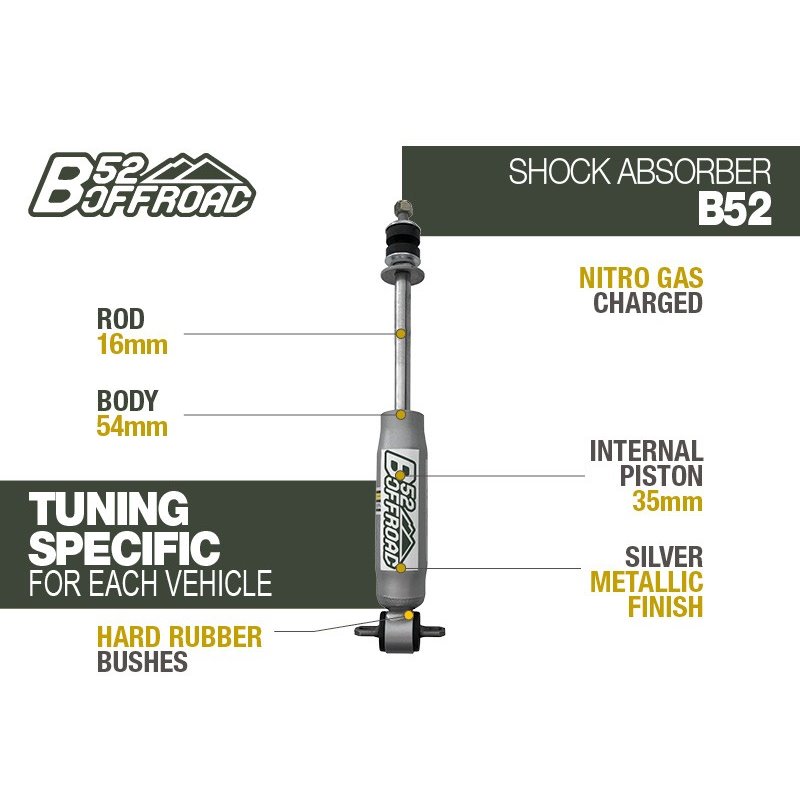 B52 OFFROAD SHOCK FOR MITSUBISHI PAJERO L040 /COILS/ FRONT