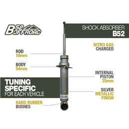 B52 OFFROAD SHOCK FOR MITSUBISHI PAJERO V60 AND V80 FRONT