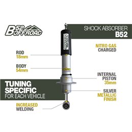 B52 OFFROAD SHOCK FOR NISSAN PICK UP D40 FRONT