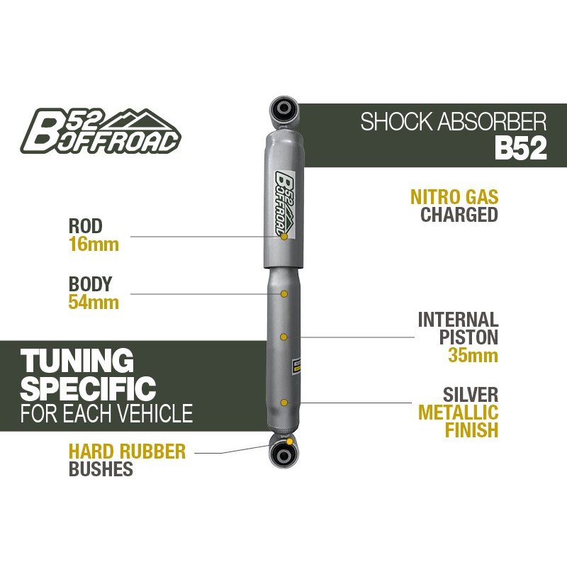 B52 OFFROAD SHOCK FOR NISSAN PICK UP D40 REAR