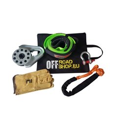 Winch recovery bag for synthetic rope