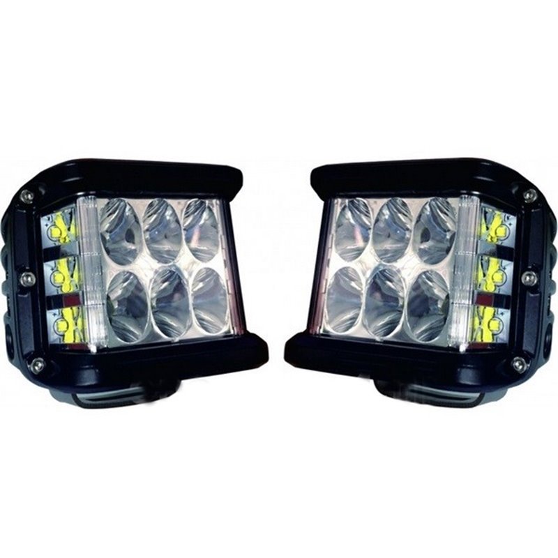 LED 2x24W, 9led 10cm -Pár