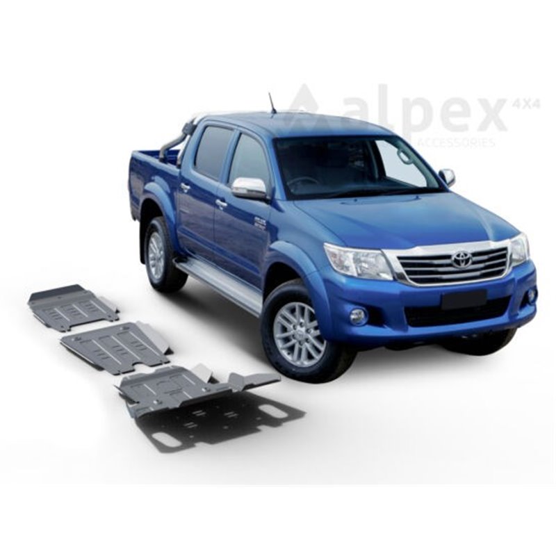 Rival Underbody guard set, 4mm aluminium - Toyota Hilux 2005-2015